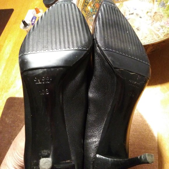 Vintage Black Gucci 2" Heels, re-soled. Size 10B - Picture 6 of 7